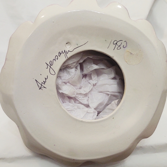 Vintage Artisan Signed Large Porcelain Girl Figurine - Picture 7 of 8